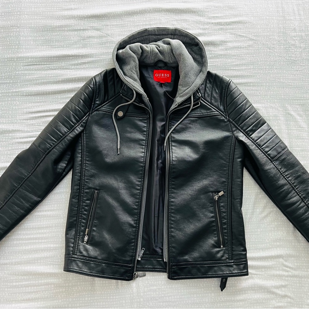 Guess Faux Leather Jacket Men’s